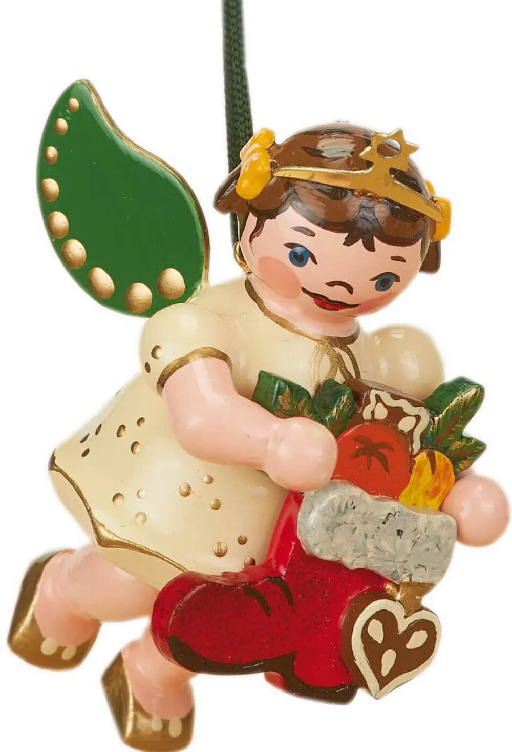 Hubrig Volkskunst Neuheiten*Christbaumschmuck Weihnachtsengel mit Nikolausstiefel von