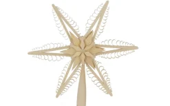 Martina Rudolph Christbaumschmuck*Christbaumspitze Holzstern, elektrisch beleuchtet von