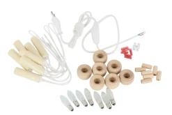 Zubehör Elektrische Beleuchtung*Elektrobausatz für 7er Schwibbogen mit Tülle und Verbindungsmuffe von SEIFFEN.COM