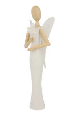 Holzkunst Gahlenz Engel & Bergmann*Engel - Sternkopf mit Kirschblüte, stehend, 25 cm von