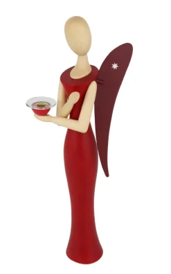 Holzkunst Gahlenz Engel & Bergmann*Engel - Sternkopf Red Ruby, stehend, 25 cm von