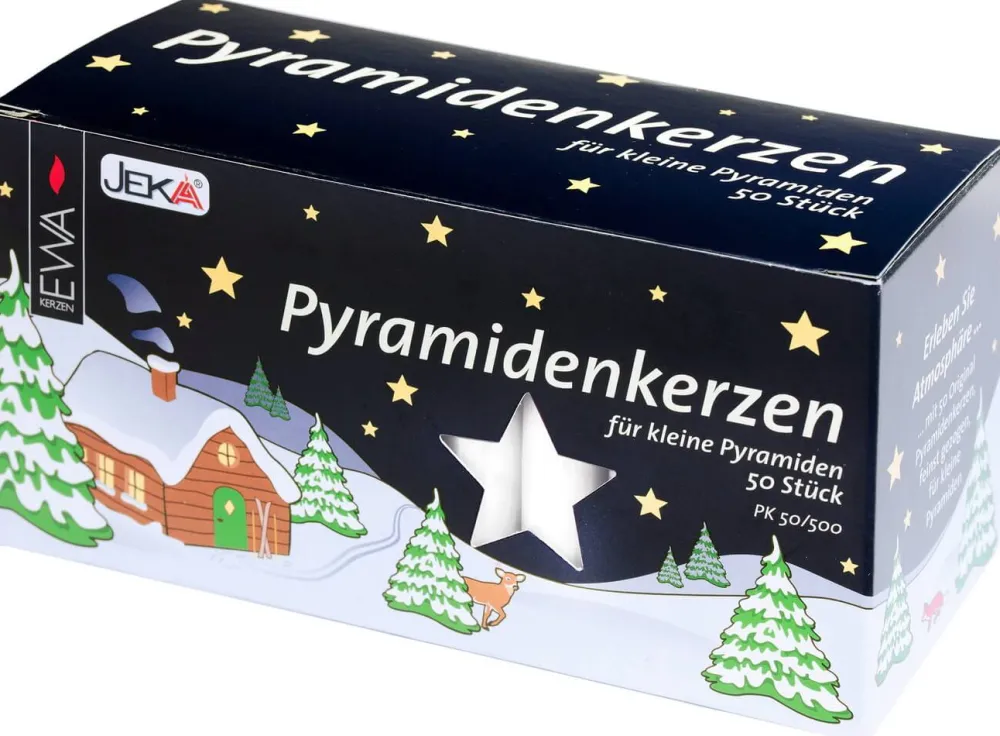 Ebersbacher Kerzenfabrik GmbH Neuheiten | Pyramidenkerzen*EWA Pyramidenkerzen 50 Stück, , Ø 14 mm x 74 mm hoch