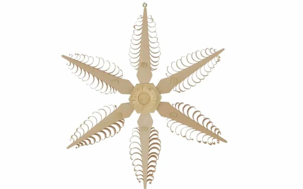 Martina Rudolph Fensterdeko Weihnachten*Fensterschmuck Holzstern mit Rosette von