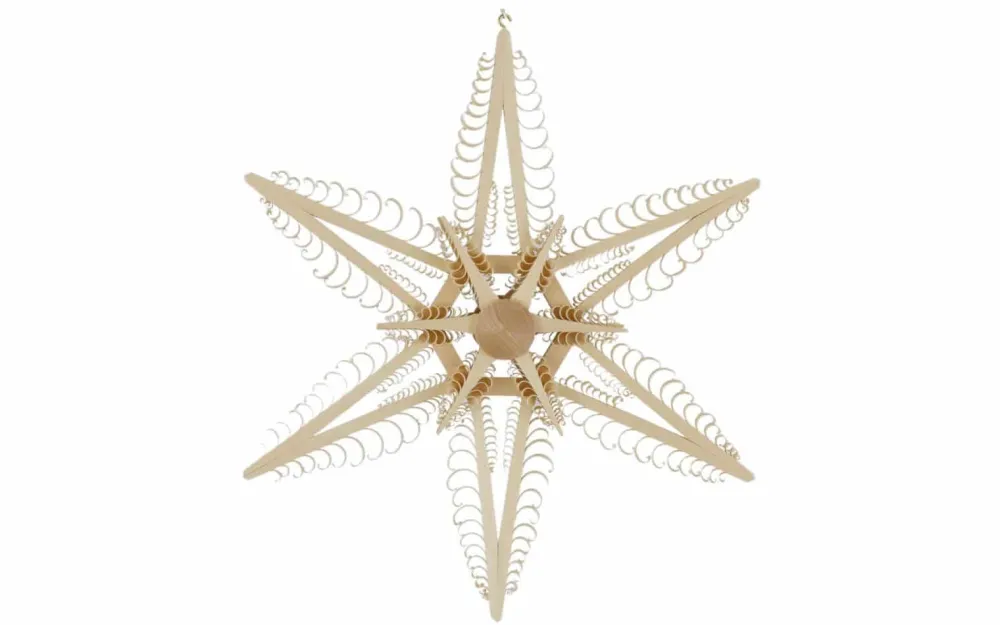 Martina Rudolph Auslaufartikel | Fensterdeko Weihnachten*Fensterschmuck Holzstern, Durchmesser 32 cm von