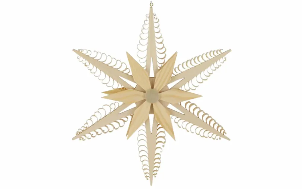 Martina Rudolph Fensterdeko Weihnachten*Fensterschmuck Holzstern, Durchmesser 24 cm von