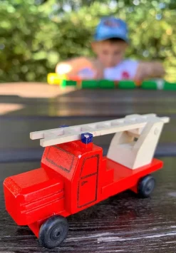 Robbi Weber Neuheiten | Holzauto*Feuerwehr mit Drehleiter von