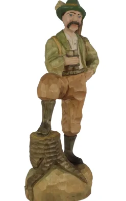 Schnitzkunst aus dem Erzgebirge Holzschnitzereien*Förster, und geschnitzt, 26 cm von