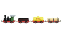holz.kunst Stephan Kaden Holzeisenbahn*Güterzug aus Holz, farbig, 26 cm von Stephan Kaden