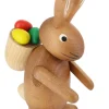 Jan Stephani Neuheiten | Osterhasen*Hase mit Eierkorb, braun, 18 cm von