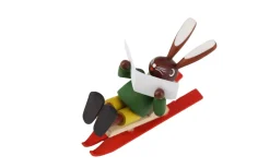 holz.kunst Stephan Kaden Osterhasen*Hase mit Ski im Liegestuhl von Stephan Kaden