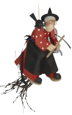Bettina Franke Neuheiten*Holzschnitzerei Hexe, 22 cm, von