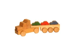 Holzspielwaren Ebert Holzauto*Holzspielzeug US Truck Autotransporter, von Ebert GmbH
