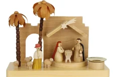Richard Glässer GmbH Kerzenhalter Weihnachten*Kerzenhalter Christi Geburt, 14 cm, von Richard Glässer