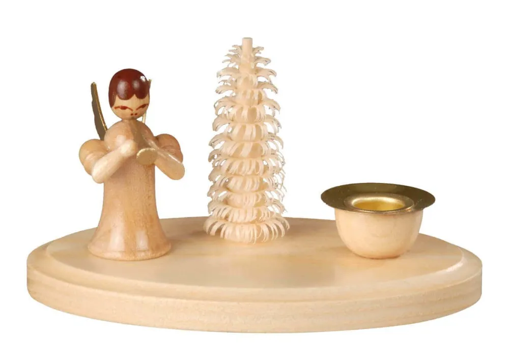 Albin Preißler Kerzenhalter Weihnachten*Kerzenhalter Engel mit Flöte, , 11 cm von