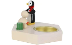 Zenker Kerzenhalter Weihnachten*Kerzenhalter für Teelichter Pinguin mit Schneemann, 6 cm von Ralf