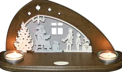 Weigla Holzkunst Kerzenhalter Weihnachten*Kerzenhalter für Teelichte mit Bescherung von Weigla