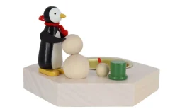 Zenker Kerzenhalter Weihnachten*Kerzenhalter für Teelichter Pinguin mit Schneemann, 6 cm von Ralf