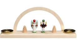 SEIFFENcom by Nestler GmbH Kerzenhalter Weihnachten | Schwibbogen*Kerzenhalter Minischwibbogen Engel und Bergmann von SEIFFEN.COM