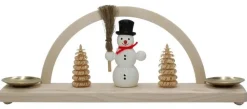 SEIFFENcom by Nestler GmbH Neuheiten | Kerzenhalter Weihnachten*Kerzenhalter Minischwibbogen Schneemann von SEIFFEN.COM
