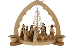 Richard Glässer GmbH Kerzenhalter Weihnachten*Kerzenhalter mit Heilige Familie, 20 cm, von Richard Glässer