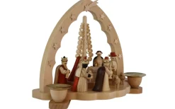 Richard Glässer GmbH Kerzenhalter Weihnachten*Kerzenhalter mit Heilige Familie, 20 cm, von Richard Glässer