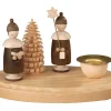 Albin Preißler Neuheiten*Kerzenhalter mit Kurrendefiguren und Bäumchen, 11 cm, von