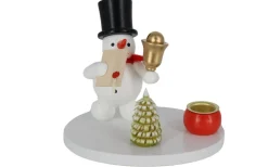 Zenker Kerzenhalter Weihnachten*Kerzenhalter mit Schneemann Ausrufer, , 8 cm von Ralf