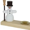 Spielwarenmacher Günther Neuheiten*Kerzenhalter mit Schneemann, 9 cm von