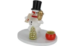 Zenker Kerzenhalter Weihnachten*Kerzenhalter mit Schneemann Ausrufer, , 8 cm von Ralf