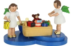 Richard Glässer GmbH Auslaufartikel | Weihnachtsengel*Kerzenhalter mit Weihnachtsengel und Spielzeugkorb, von Richard Glässer