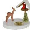 Zenker Kerzenhalter Weihnachten*Kerzenhalter Reh mit Vogelhaus, , 8 cm von Ralf