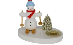 Zenker Neuheiten | Kerzenhalter Weihnachten*Kerzenhalter Schneemann mit Schneeschuhen, , 8 cm von Ralf
