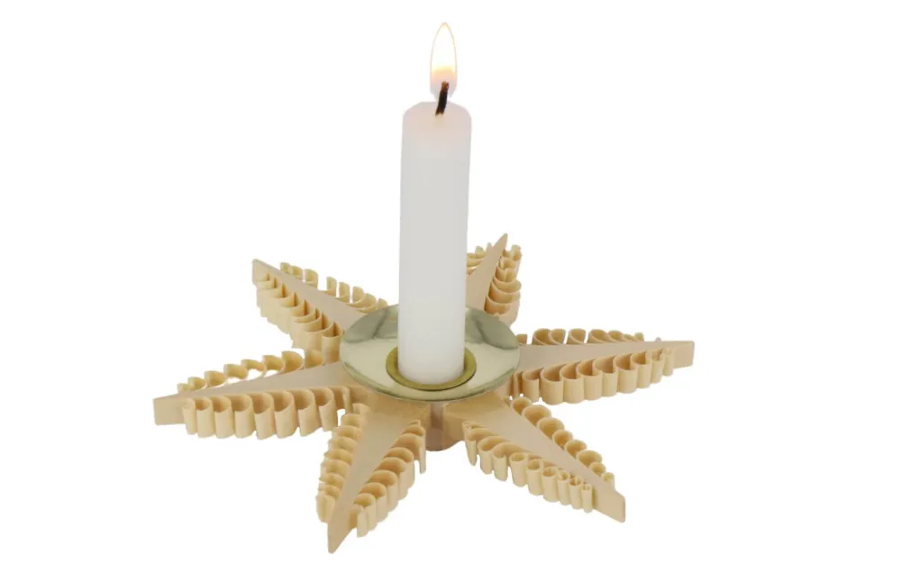 Martina Rudolph Kerzenhalter Weihnachten*Kerzenhalter Spanbaumstern von