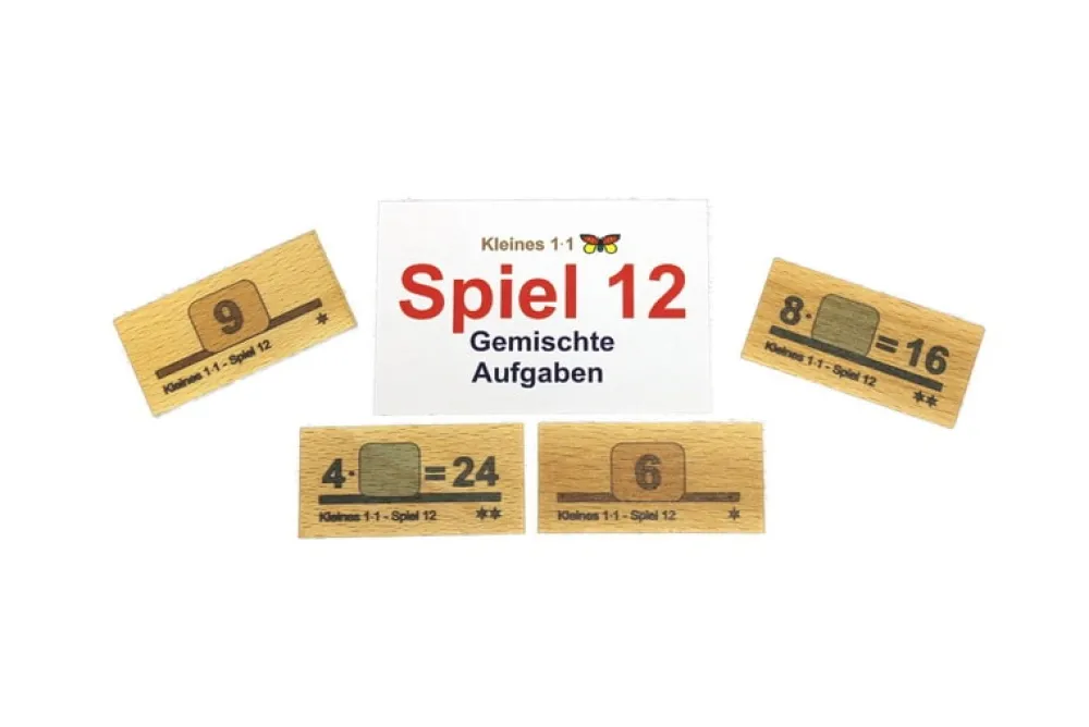 Holzspielwaren Ebert Lernspielzeug*Kleines 1 x 1 Rechenspiel mit 24 Einzelspielen von Ebert GmbH