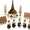 Müller Kleinkunst Neuheiten | Weihnachtsfiguren*Kurrende mit Seiffener Kirche und Dorf von