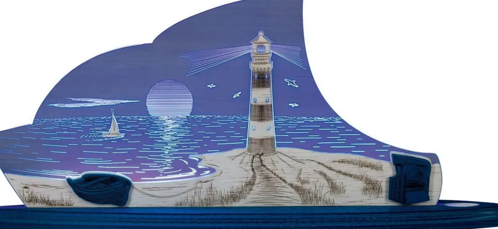 Weigla Holzkunst Neuheiten*LED Motivleuchte Maritim von Weigla