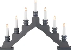 Weigla Holzkunst Schwibbogen*LED Schwibbogen, 48 cm Trendiger Schwede, grau von Weigla