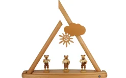 Müller Kleinkunst Schwibbogen*LED Schwibbogen - Lichterspitze, modern mit Bären - Schulkindern, 47 cm von