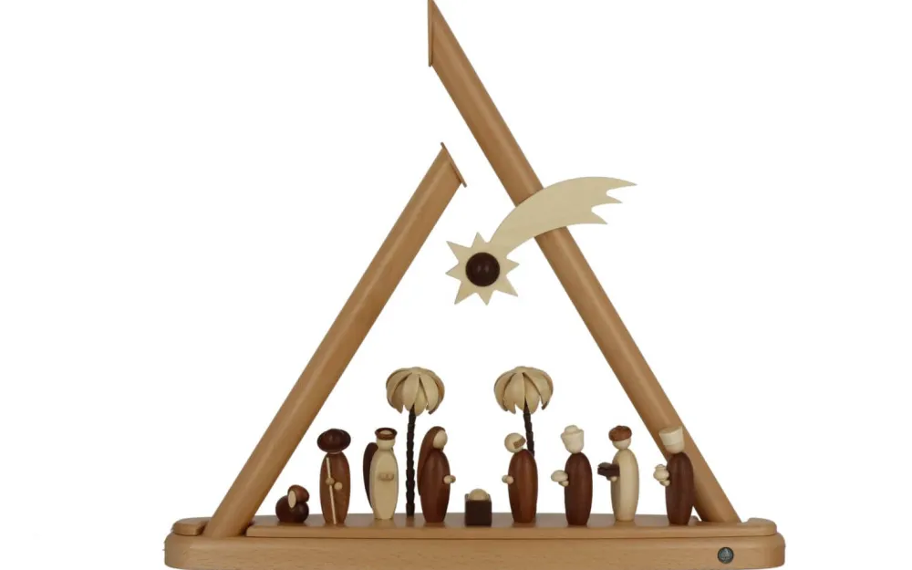 Müller Kleinkunst Einzelstücke | Schwibbogen*LED Schwibbogen - Lichterspitze Heilige Familie, , 47 cm von