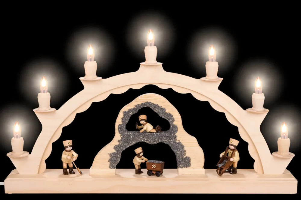 SEIFFENcom by Nestler GmbH Schwibbogen*LED Schwibbogen Bergwerk von SEIFFEN.COM