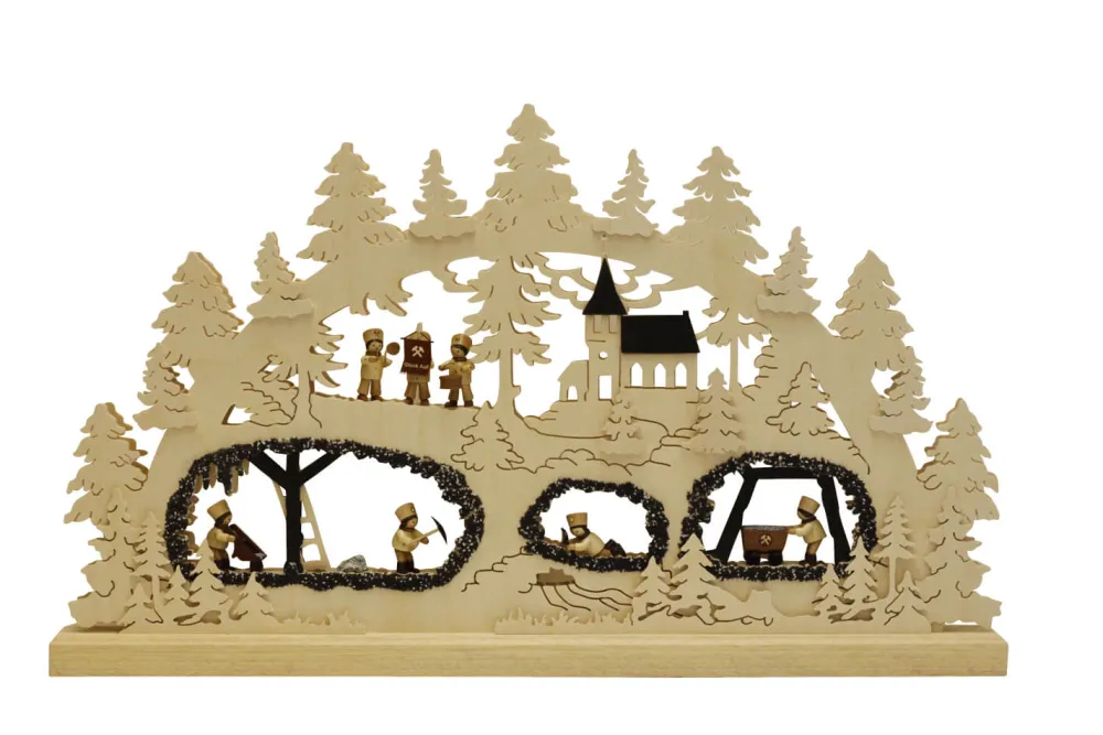 Romy Thiel Schwibbogen*LED Schwibbogen Bergwerk, 63 cm von