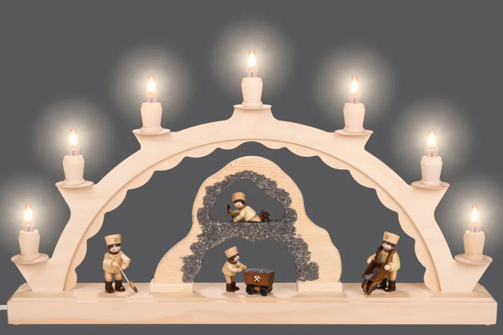 SEIFFENcom by Nestler GmbH Schwibbogen*LED Schwibbogen Bergwerk von SEIFFEN.COM