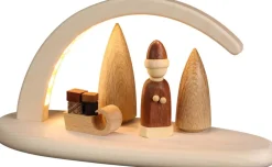 Seiffener Volkskunst eG Schwibbogen*LED Schwibbogen, mit Weihnachtsmann und Schlitten von