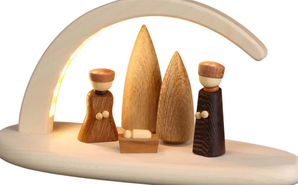 Seiffener Volkskunst eG Schwibbogen*LED Schwibbogen, mit Christi Geburt von