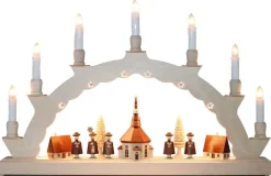 SEIFFENcom by Nestler GmbH Bestseller | Schwibbogen*LED Schwibbogen Seiffener Dorf mit 2-facher Beleuchtung von SEIFFEN.COM