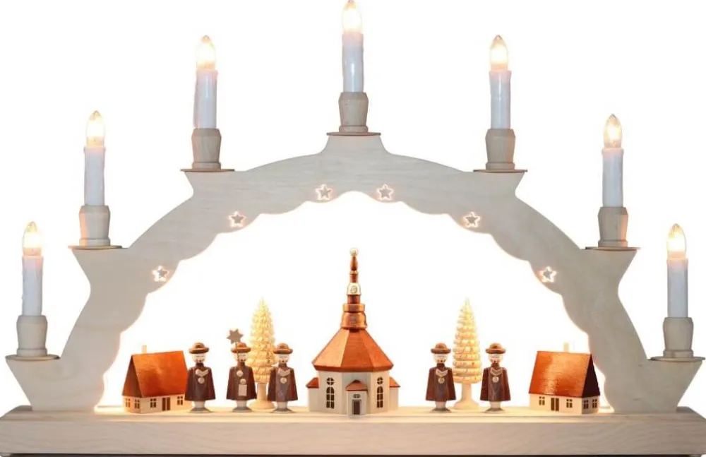 SEIFFENcom by Nestler GmbH Bestseller | Schwibbogen*LED Schwibbogen Seiffener Dorf mit 2-facher Beleuchtung von SEIFFEN.COM
