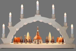 SEIFFENcom by Nestler GmbH Bestseller | Schwibbogen*LED Schwibbogen Seiffener Dorf mit 2-facher Beleuchtung von SEIFFEN.COM
