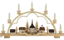 Müller Kleinkunst Neuheiten | Bestseller*LED Schwibbogen Seiffener Dorf, 64 cm von