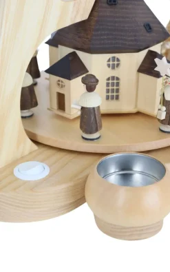 Müller Kleinkunst Weihnachtspyramiden*LED Weihnachtspyramide Seiffener Kirche, 36 cm von