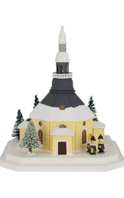 Birgit Uhlig Lichterhaus*Lichterhaus Seiffener Kirche, 21 cm von